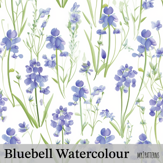 Bluebell Watercolour – Seamless Floral Pattern (Digital Download)
