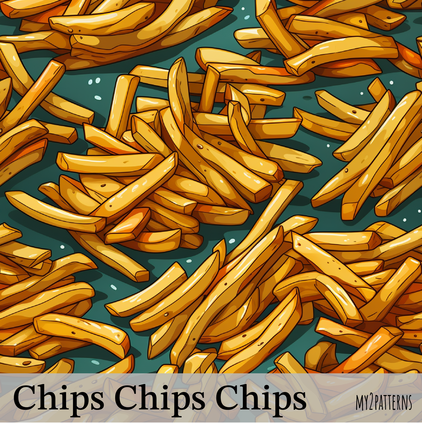Chips Chips Chips – Seamless French Fry Pattern (Digital Download)