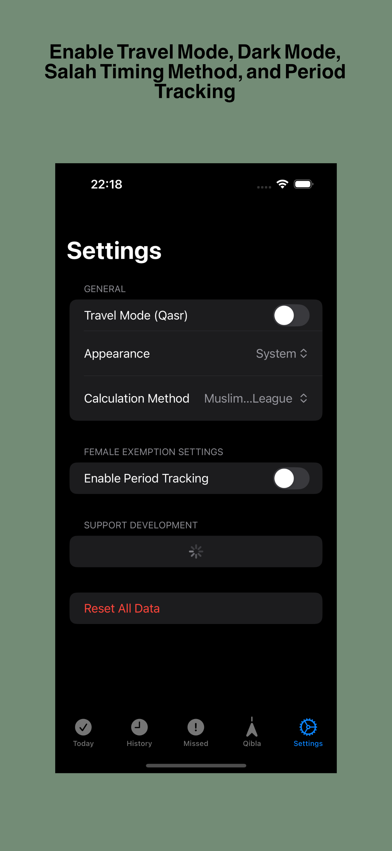 Settings and notifications